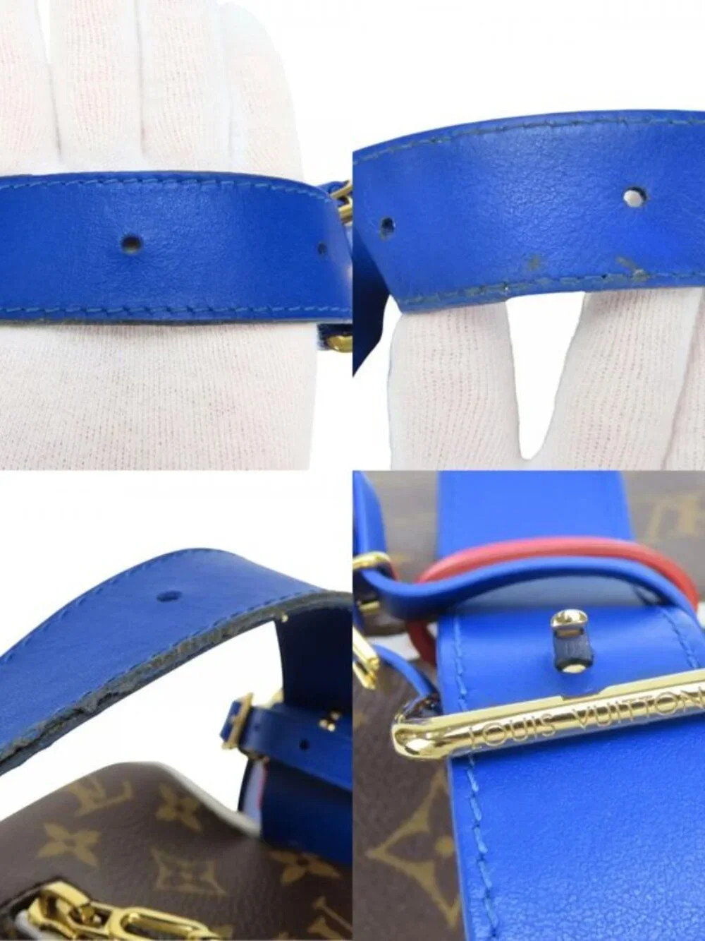 Louis Vuitton Handbag NBA Drop Kit Monogram Brown Blue NBA Collaboration Initial